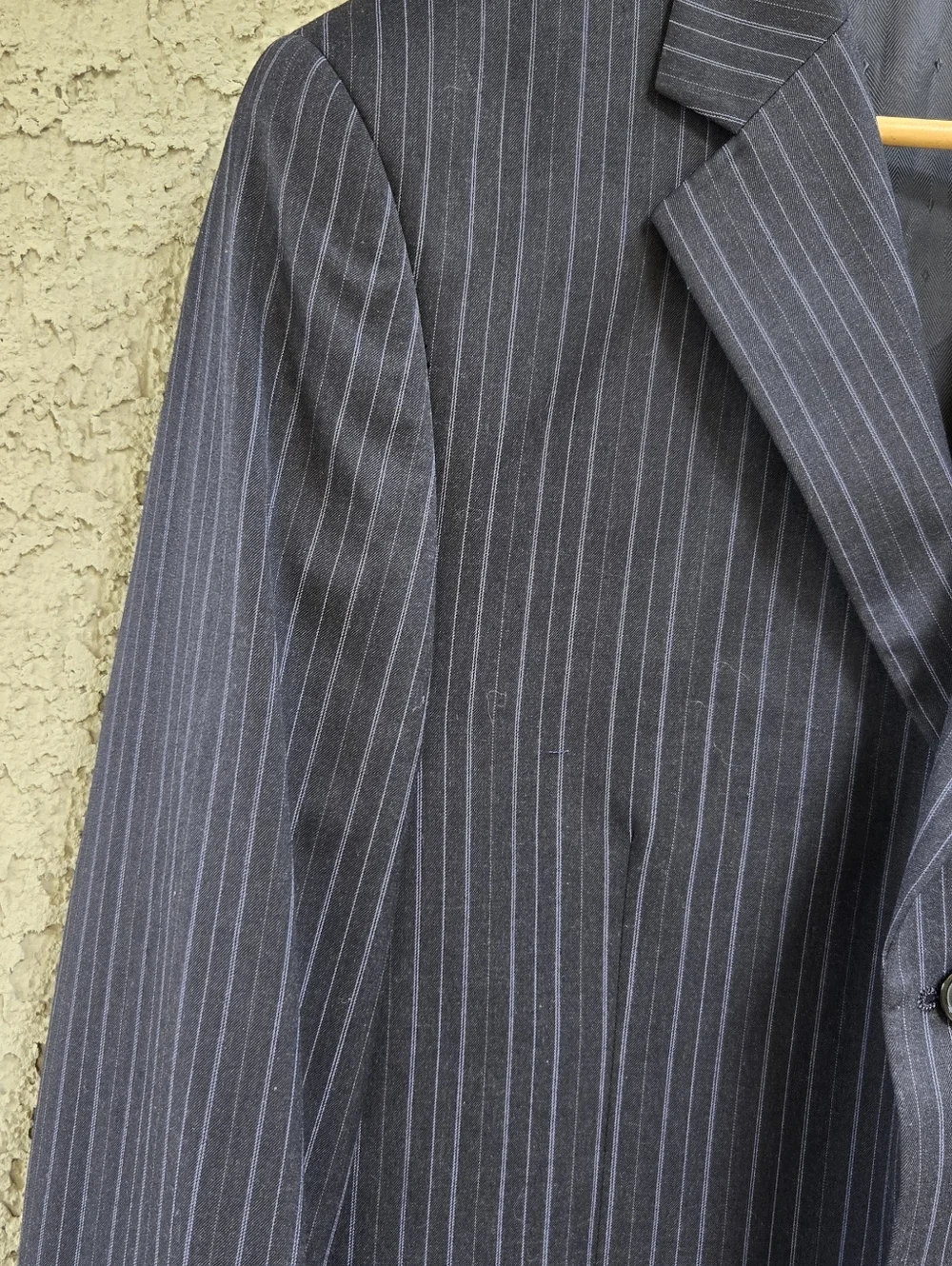 Van Heusen Men's Navy Pinstripe Blazer - Classic Tailored Suit Jacket